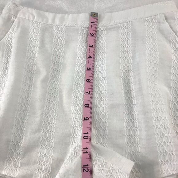 Lush white embroidered stripe shorts - Picture 9 of 11